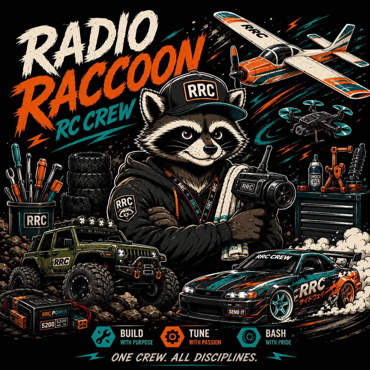 Radio Raccoon Racing Crew Collection