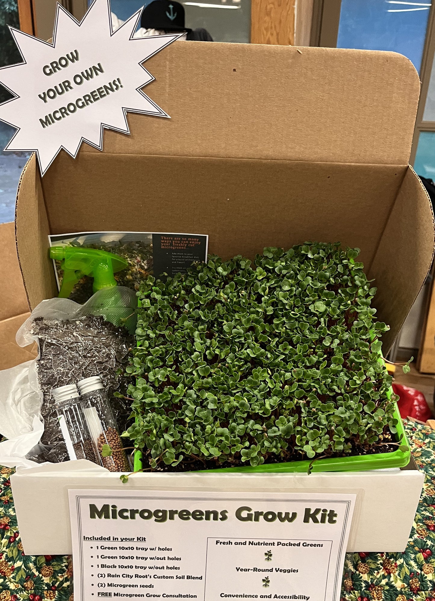 Rain City Roots Microgreen Cultivation Kit - Unleash Fresh Flavors at Home with Everything You Need for $60+ Worth of Vibrant Microgreens